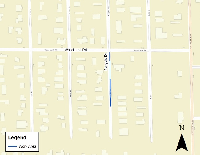 Pangola Water Main Extension Project Area Map